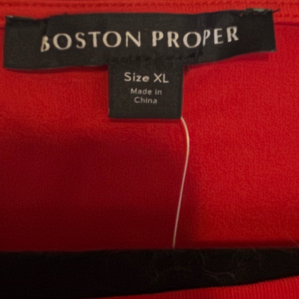 Boston Proper Vibrant Red Dress - Picture 3 of 4